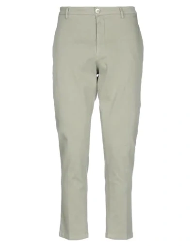 Aglini Man Pants Light Green Size 40 Cotton, Elastane