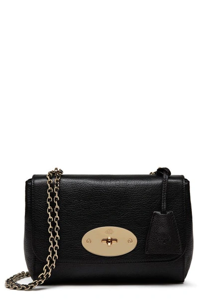 Mulberry Lily Convertible Leather Shoulder Bag In Glossy Goat Black