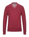Fedeli Sweaters In Maroon