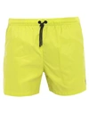 MARCELO BURLON COUNTY OF MILAN MARCELO BURLON MAN SWIM TRUNKS ACID GREEN SIZE L POLYAMIDE, POLYESTER,47272554DB 6