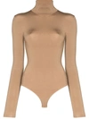 Wolford Colorado Turtleneck String Bodysuit In Neutrals
