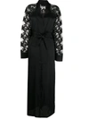 La Perla Fall In Love Silk Robe In Black