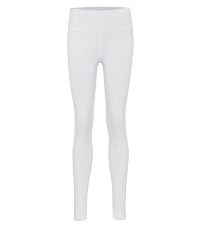 Alo Yoga Vapor Leopard Print High Waist Ankle Leggings In White