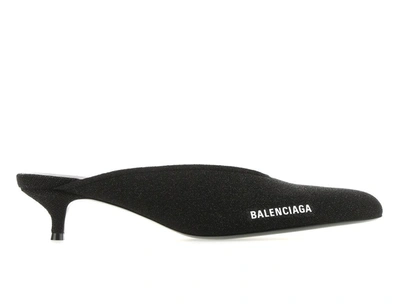 Balenciaga Knife 45 Mules In Stretch-knit- Delivery In 3-4 Weeks In Black