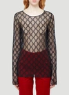 GUCCI GUCCI GG EMBROIDERED TULLE TOP