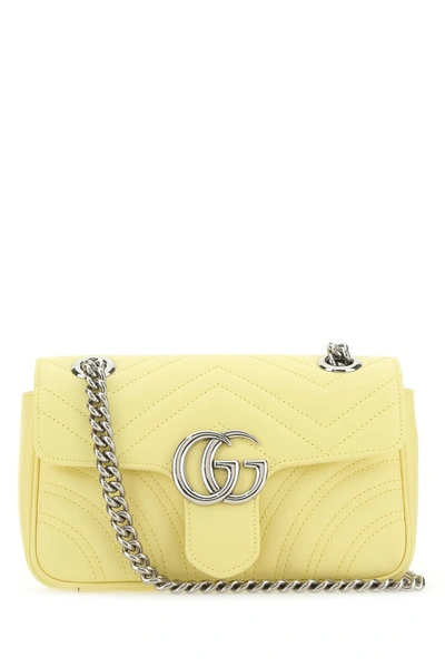 Gucci Super Mini Gg Matelasse Leather Crossbody Bag In Yellow