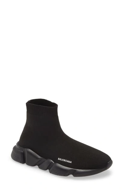 Balenciaga Kids' Speed Trainer短袜式运动鞋 In Black