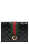 GUCCI QUILTED LEATHER CARD CASE,5364530YKBT