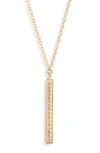 ANNA BECK LONG VERTICAL BAR CHARITY PENDANT NECKLACE,4276N-GLD