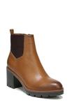Naturalizer Verney Womens Leather Block Heel Ankle Boots In Cider Spice Leather
