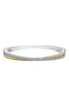 Lagos Caviar Lux Diamond Bangle In Silver/ Diamond