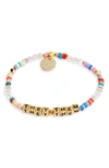LITTLE WORDS PROJECT THEY/THEM BEADED STRETCH BRACELET,NG-THEY-RAI1