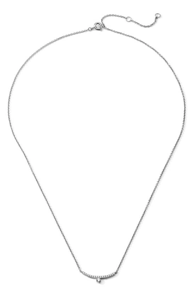 Ajoa Bar Frontal Necklace In Rhodium