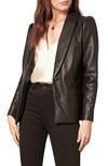 CUPCAKES AND CASHMERE FALLON PUFF SLEEVE FAUX LEATHER JACKET,CK402261