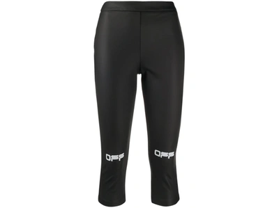Pre-owned Off-white Active Nylon Capri Pants Black/white