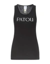 Patou Woman Tank Top Black Size M Cotton