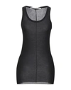 Isabel Benenato Woman Tank Top Black Size 2 Modal In Black
