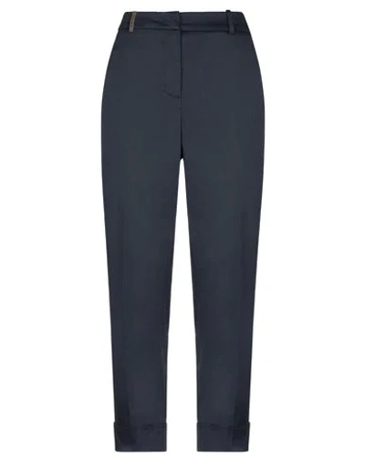 Peserico Casual Pants In Dark Blue