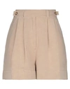 JUCCA JUCCA WOMAN SHORTS & BERMUDA SHORTS SAND SIZE 10 COTTON, LINEN,13520783EM 4