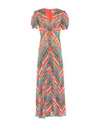 Saloni Lea Print Silk Maxi Dress In Orange