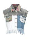 Gcds Patchwork Cropped Vest In Blue