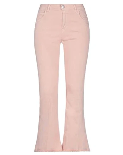 HAIKURE HAIKURE WOMAN JEANS LIGHT PINK SIZE 30 COTTON, POLYESTER, ELASTANE,42818213JF 7