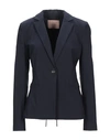 TWINSET TWINSET WOMAN BLAZER MIDNIGHT BLUE SIZE 12 VISCOSE, POLYAMIDE, ELASTANE, POLYESTER,49603636OB 4