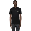 DOLCE & GABBANA BLACK EMBROIDERED LOGO POLO