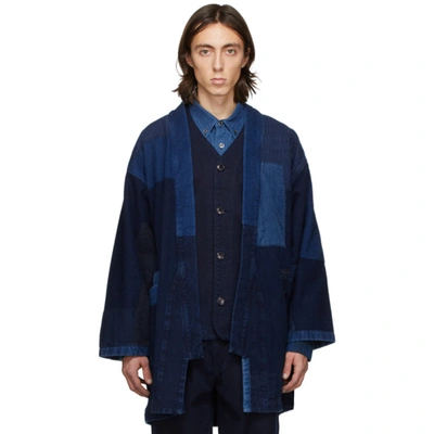 Blue Blue Japan Sashiko Haori Patchwork Indigo-dyed Cotton Jacket In One 99