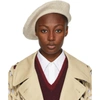 MAISON MARGIELA BEIGE CUT-OUT BERET