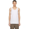 Comme Des Garçons Shirt White Jersey Tank Top In D White