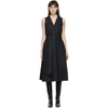 JOSEPH BLACK WOOL DORAIL FAILLE BELTED DRESS