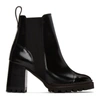 SEE BY CHLOÉ BLACK LEATHER MALLORY HEELED BOOTS