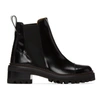 SEE BY CHLOÉ BLACK LEATHER MALLORY ANKLE BOOTS