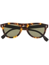 FENDI TORTOISESHELL-EFFECT SQUARE-FRAME SUNGLASSES