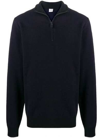 Aspesi Long-sleeved Zipped Jumper In Blue