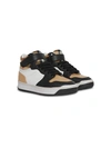 BURBERRY HIGH-TOP-SNEAKERS IN COLOUR-BLOCK-OPTIK