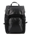 CANALI LEATHER AND TECHNICAL TEXTILE BACKPACK