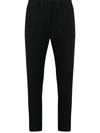 BLANCA VITA SIDE-STRIP SLIM TROUSERS