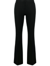 Blanca Vita High-waisted Flared Trousers In Black