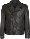 DOLCE & GABBANA LEATHER BIKER JACKET