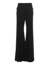 CHLOÉ FLARED BOTTOM STRETCH WOOL TROUSERS IN BLACK