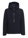 SAVE THE DUCK HOODED PADDED JACKET IN BLUE