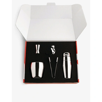 Alessi Silver Stainless Steel Cocktail Accessories Set Of Five In Silver (silver)