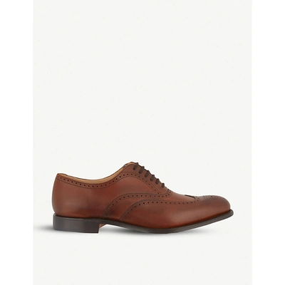 Church Berlin Punched Wingcap Oxford Shoes In Mid Brown