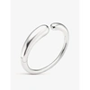 Georg Jensen Sterling Silver Mercy Sculptural Hinged Bangle Bracelet In Silver
