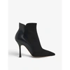 Lk Bennett Aliyah Suede And Leather Ankle Boots In Bla-black