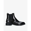 Saint Laurent Ceril Brogue-detail Leather Chelsea Boots In Black