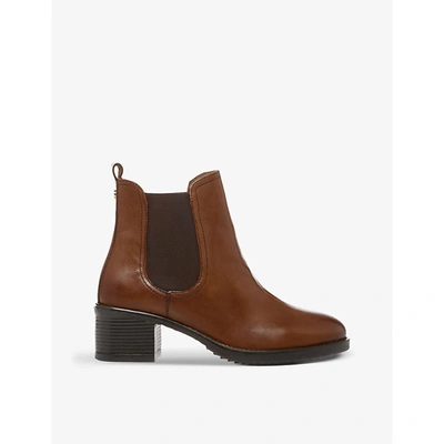 Dune Parker Leather Chelsea Boots In Tan-leather