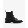 Vagabond Kenova Black Leather Chunky Flat Ankle Boots In Black